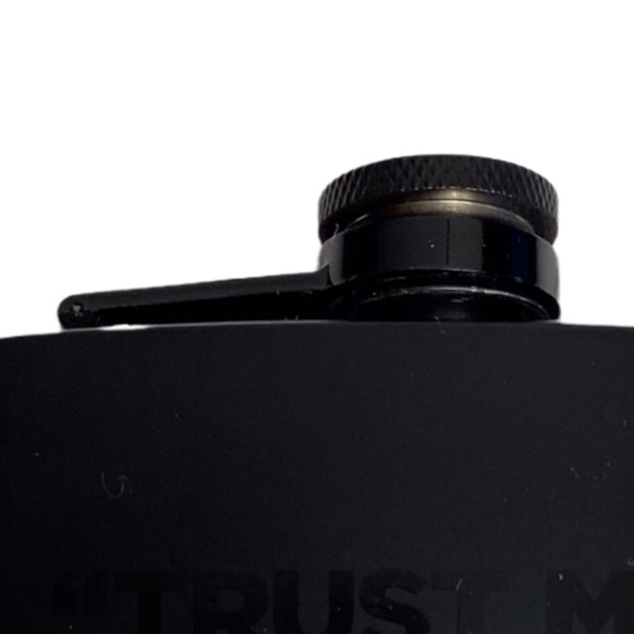 NIB Matte Black BLKSMITH Vodka Flask, “Trust Me, You Can Dance”, Stainless Steel - Picture 3 of 16